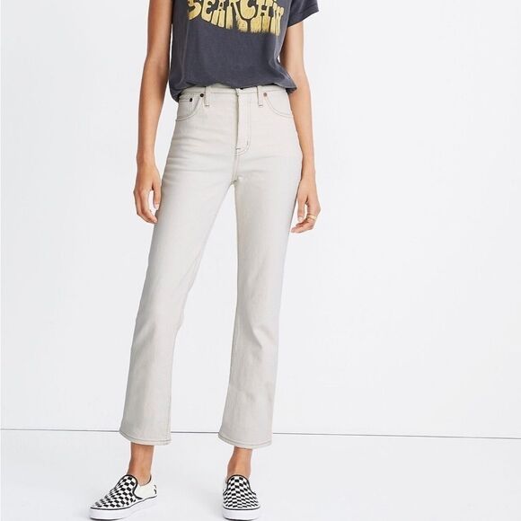 NWT Madewell Slim Demi-Boot Jeans in Cloud Lining sz 30 - Picture 3 of 14